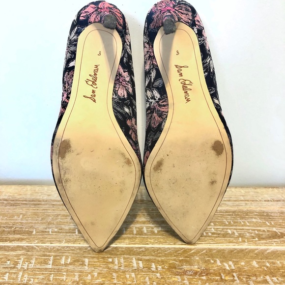 Sam Edelman Floral Style Heels sz 8 - Picture 5 of 7